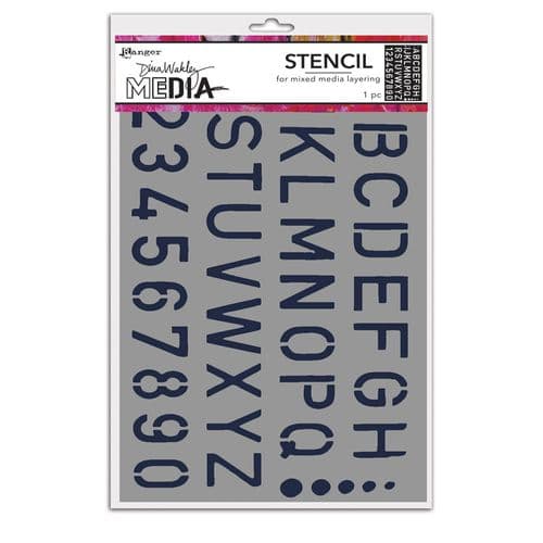 *Dina Wakley Media - Stencil - School Style Alpha