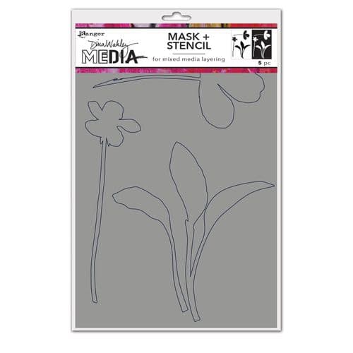 Dina Wakley Media - Stencil - Sprouts Stencil/Mask