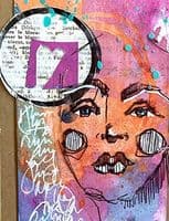 Dina Wakley - Media Transparencies -  Abstract Portraits Set #1