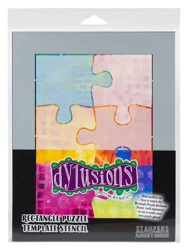 *Dylusions - Rectangle Puzzle - Template Stencil