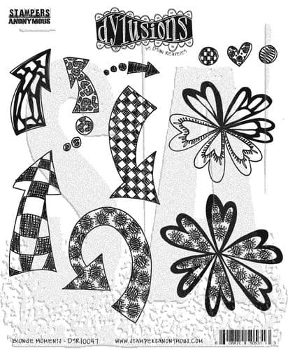 **Dylusions - Rubber Stamps - Blonde Moments