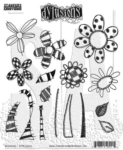 **Dylusions - Rubber Stamps - Blooming