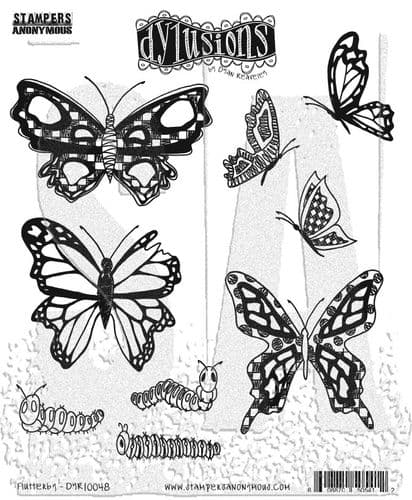 **Dylusions - Rubber Stamps - Flutterby