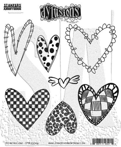 **Dylusions - Rubber Stamps - Heartalicious