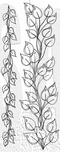 *Dylusions - Rubber Stamps - The Longer the Leaf