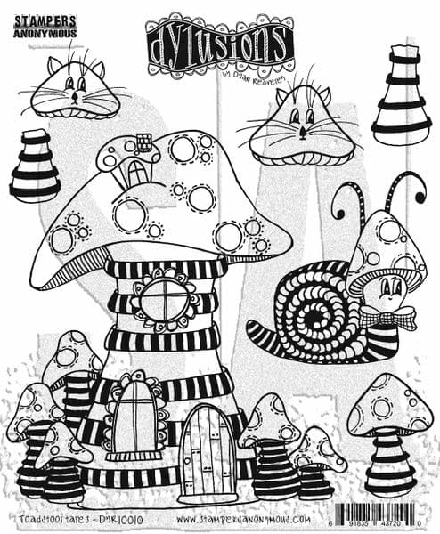 *Dylusions - Rubber Stamps - Toadstool Tales