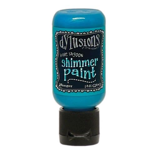 Dylusions - Shimmer Acrylic Paint - 1 oz Bottle - Blue Lagoon