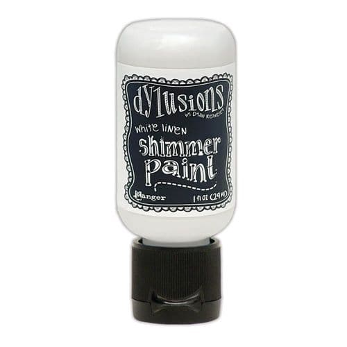 Dylusions - Shimmer Acrylic Paint - 1 oz Bottle - White Linen