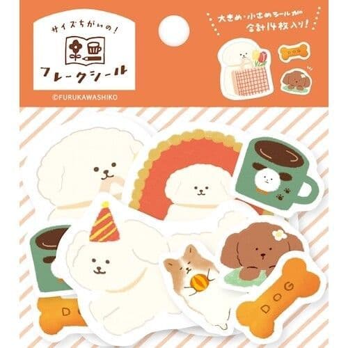 *Furukawa - Flake Stickers - Ibiyori Dog
