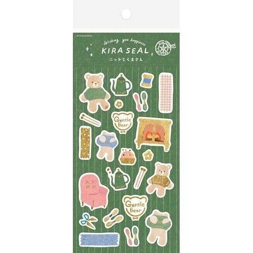 *Furukawa - Sticker Sheet - Foil Stamped - Knit & Bear