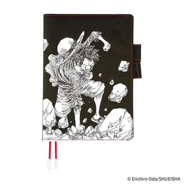 *Hobonichi Techo - A5 Cousin Cover - ONE PIECE: Straw Hat Luffy (Black)