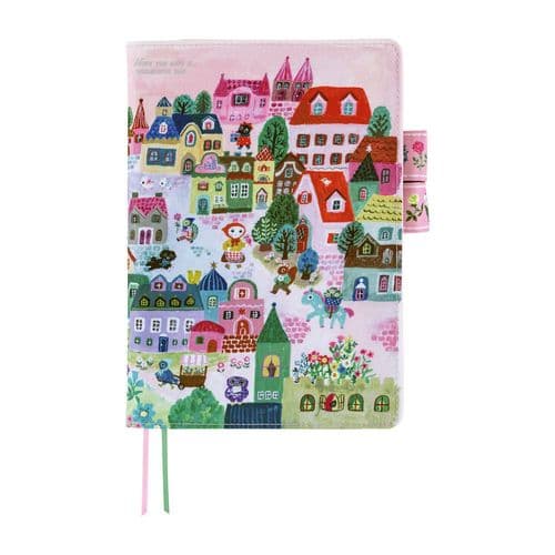 *Hobonichi Techo - A5 Cousin Cover - Yumi Kitagishi: White Cat Village