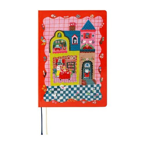 *Hobonichi Techo - HON A5 - English Version - Yumi Kitagishi: White Cat and Rabbit's Tea Room
