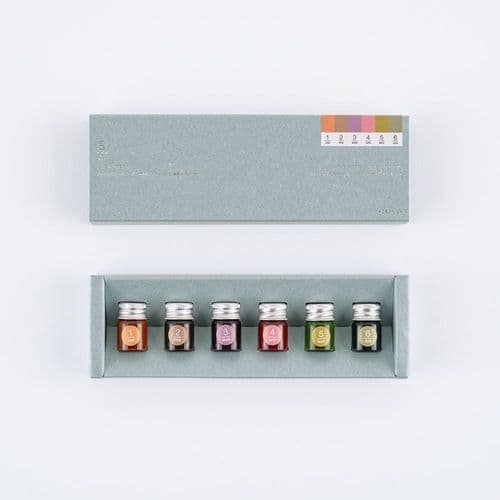 *Hobonichi Techo - Kakimori X TSUKI no IRO: Mini Ink Bottle Set (Jan-June)