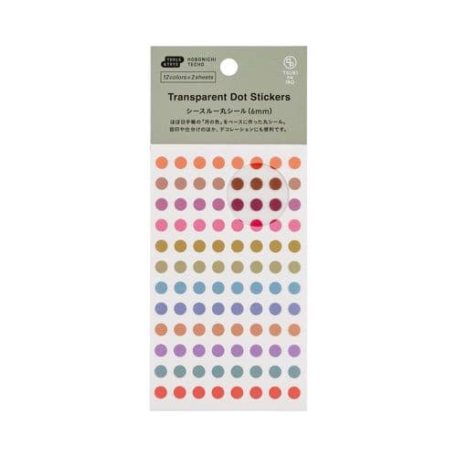 *Hobonichi Techo - TSUKI no IRO: Transparent Dot Stickers 6mm