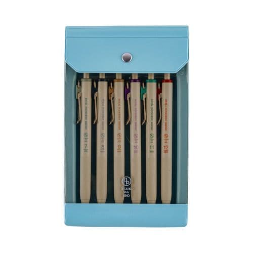 *Hobonichi Techo - TSUKI no IRO - Uniball One (0.38mm) - July-December Set with Case