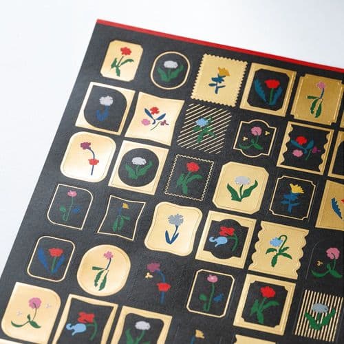*Hobonichi Techo - Yoshie Watanabe: Foil Stamped Stickers (Petite Bloom)