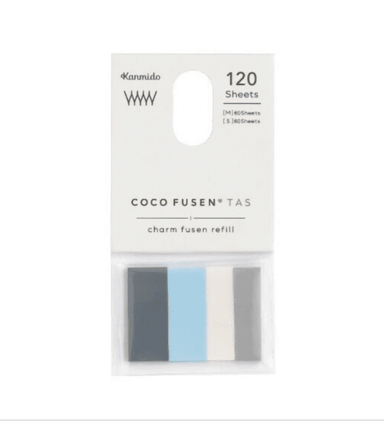 *Kanmido - Tas - Charm Fusen Refill - White Grey