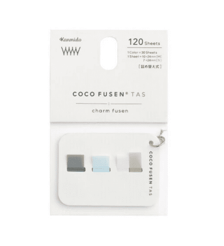 *Kanmido - Tas - Charm Fusen - Square White Grey