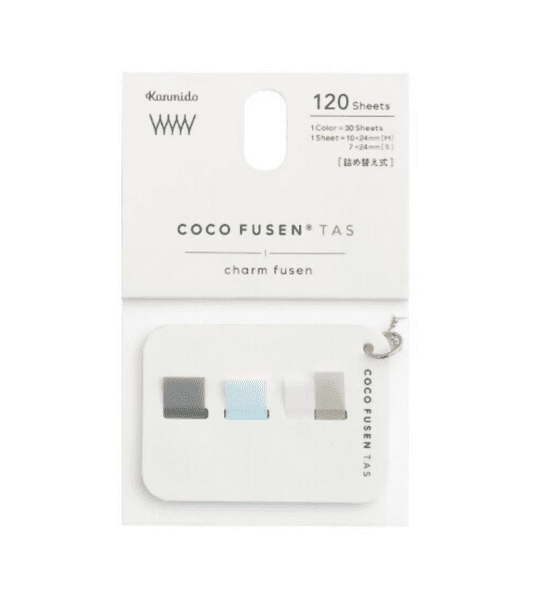 *Kanmido - Tas - Charm Fusen - Square White Grey