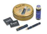 **Kaweco - Al Sport Fountain Pen - Piston Filler Navy Set