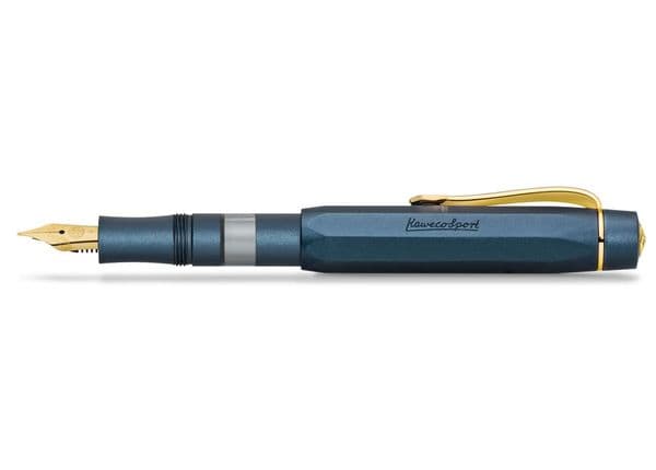 **Kaweco - Al Sport Fountain Pen - Piston Filler Navy Set