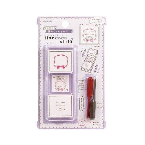 **Kutsuwa - Hancoco Slide - Layering Stamp Set - Cat Ribbon