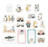 *Midori - Yuru Log 2 - Roll Stickers - Animal Emotions