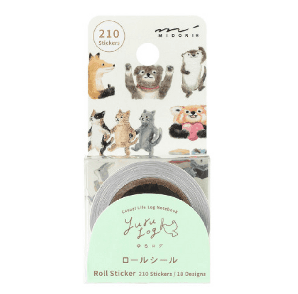 *Midori - Yuru Log 2 - Roll Stickers - Animal Emotions