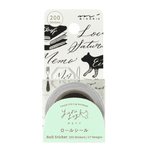 *Midori - Yuru Log 2 - Roll Stickers - Caligraphy
