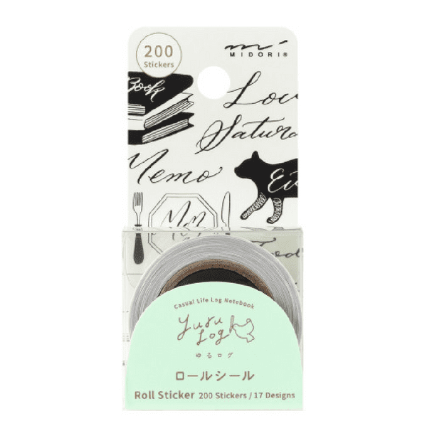 *Midori - Yuru Log 2 - Roll Stickers - Caligraphy