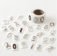 *Midori - Yuru Log 2 - Roll Stickers - Numbers