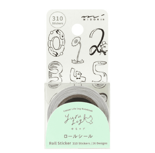 *Midori - Yuru Log 2 - Roll Stickers - Numbers