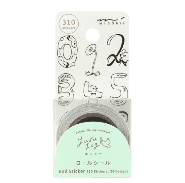 *Midori - Yuru Log 2 - Roll Stickers - Numbers