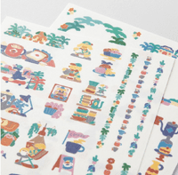 *Midori - Yuru Log 2 - Sticker Sheet - Coffee Shop