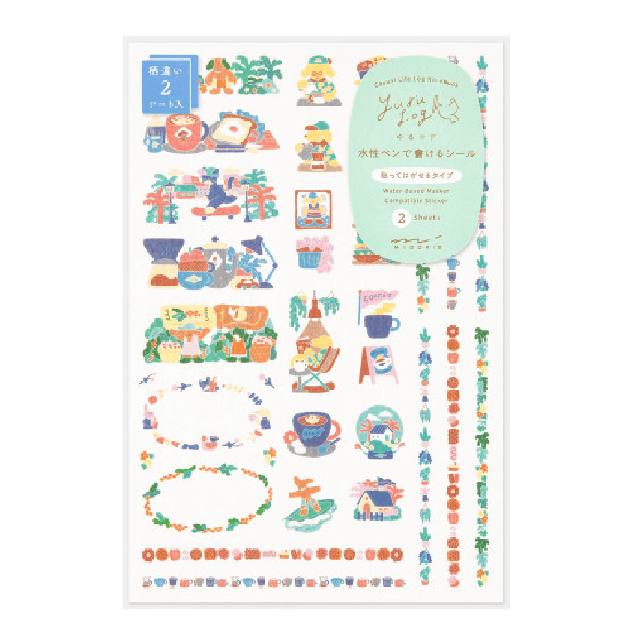 *Midori - Yuru Log 2 - Sticker Sheet - Coffee Shop