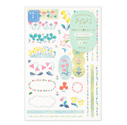 *Midori - Yuru Log 2 - Sticker Sheet - Floral