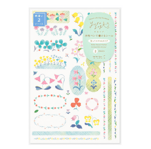 *Midori - Yuru Log 2 - Sticker Sheet - Floral