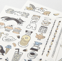 *Midori - Yuru Log 2 - Sticker Sheet - Sweets & Animals
