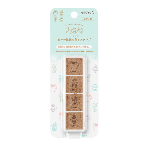 *Midori - Yuru Log - Paintable Stamp (pre Inked) - Cafe