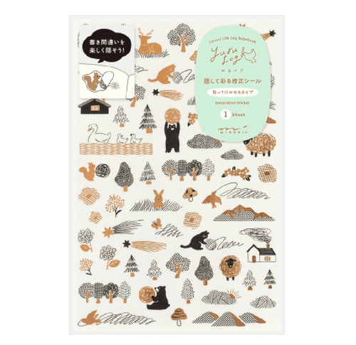 *Midori - Yuru Log - Sticker Sheet - Camouflage Forest