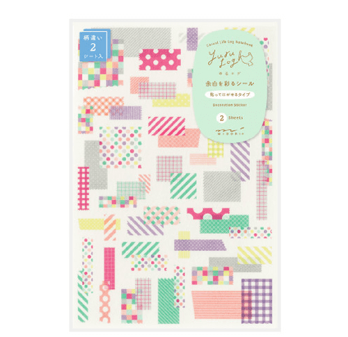 *Midori - Yuru Log - Sticker Sheet - Collage Tape