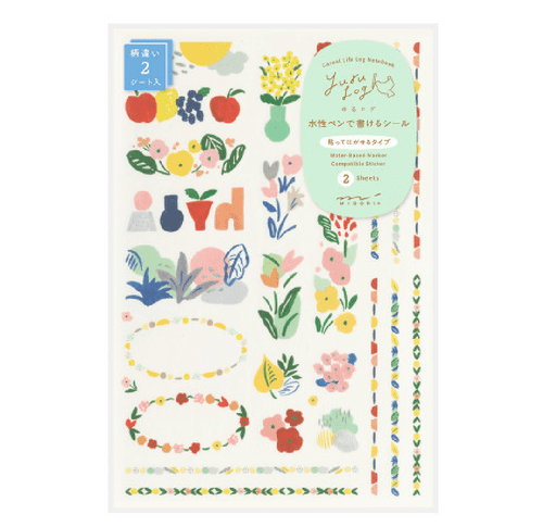 *Midori - Yuru Log - Sticker Sheet - Textile Motif