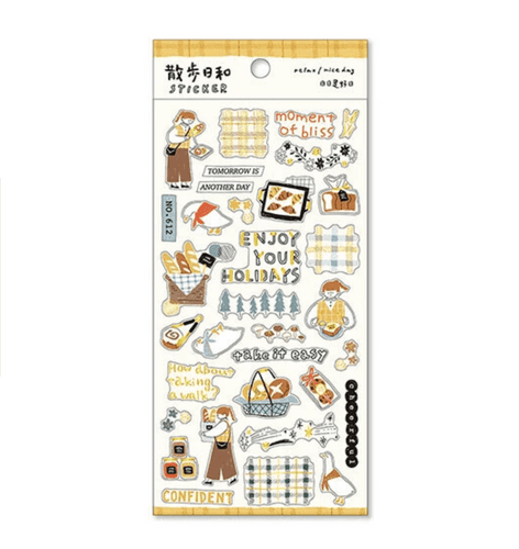 *Mind Wave -Sticker Sheet - Relax/Nice Day Collection - Going to a Bakery