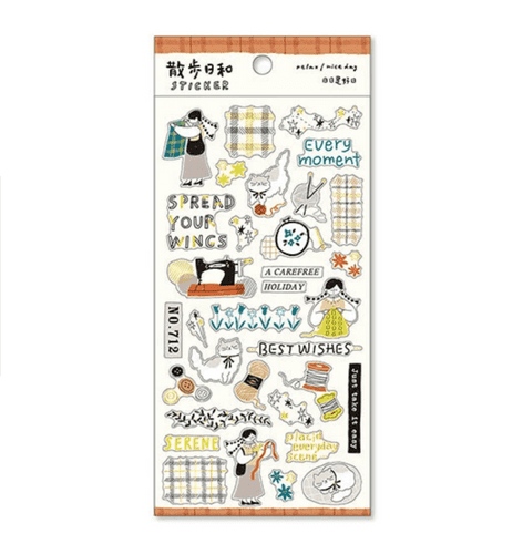 *Mind Wave -Sticker Sheet - Relax/Nice Day Collection - Going to a Craft Store