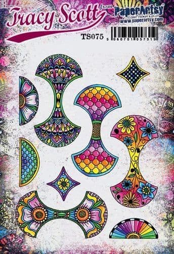 PaperArtsy - Rubber Stamps - E³ Tracy Scott 75 (A5 set, trimmed, on EZ)