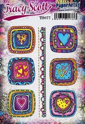 PaperArtsy - Rubber Stamps - E³ Tracy Scott 77 (A5 set, trimmed, on EZ)