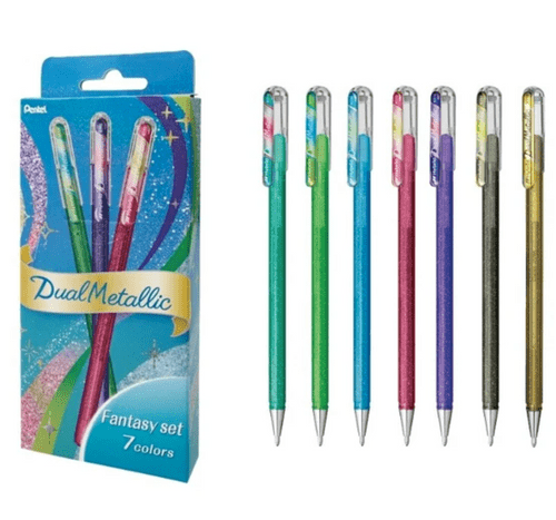 **Pentel - Dual Metallic Gel Pens - 7pk Fantasy Set