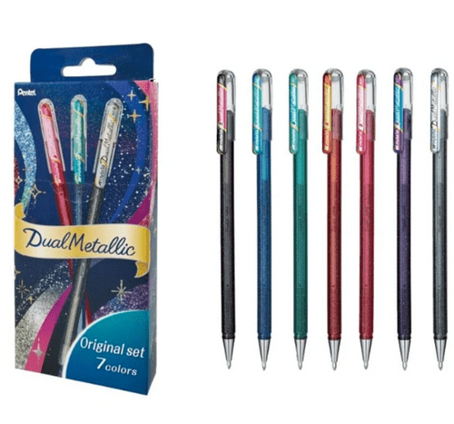 **Pentel - Dual Metallic Gel Pens - 7pk - Original Set
