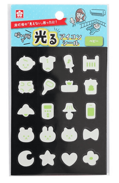 **Sakura Cray-Pas - Icon Stickers - Glow in the Dark - Baby
